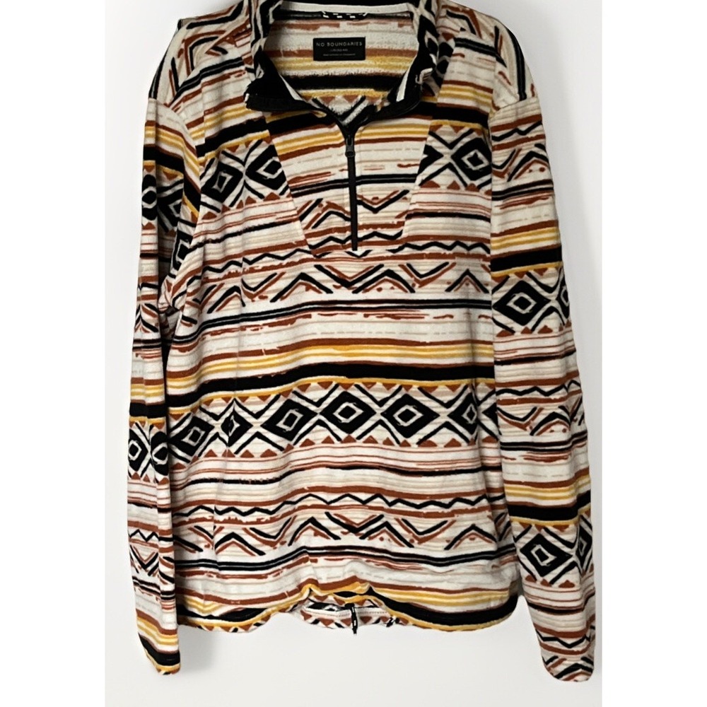 Women's Native 1/4 Zip Cinch Fleece Pullover Aztec Size Large (42-44)